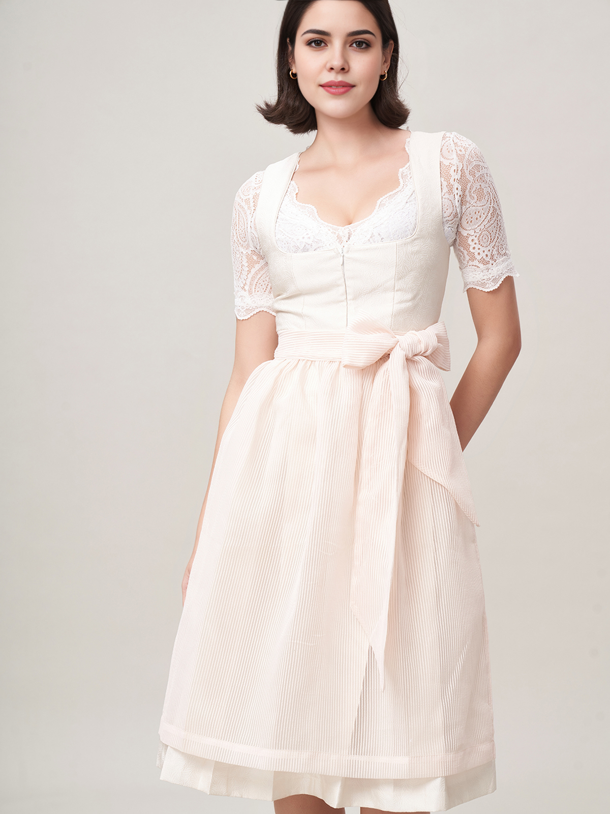 Dirndl Grün Braun in Samtoptik