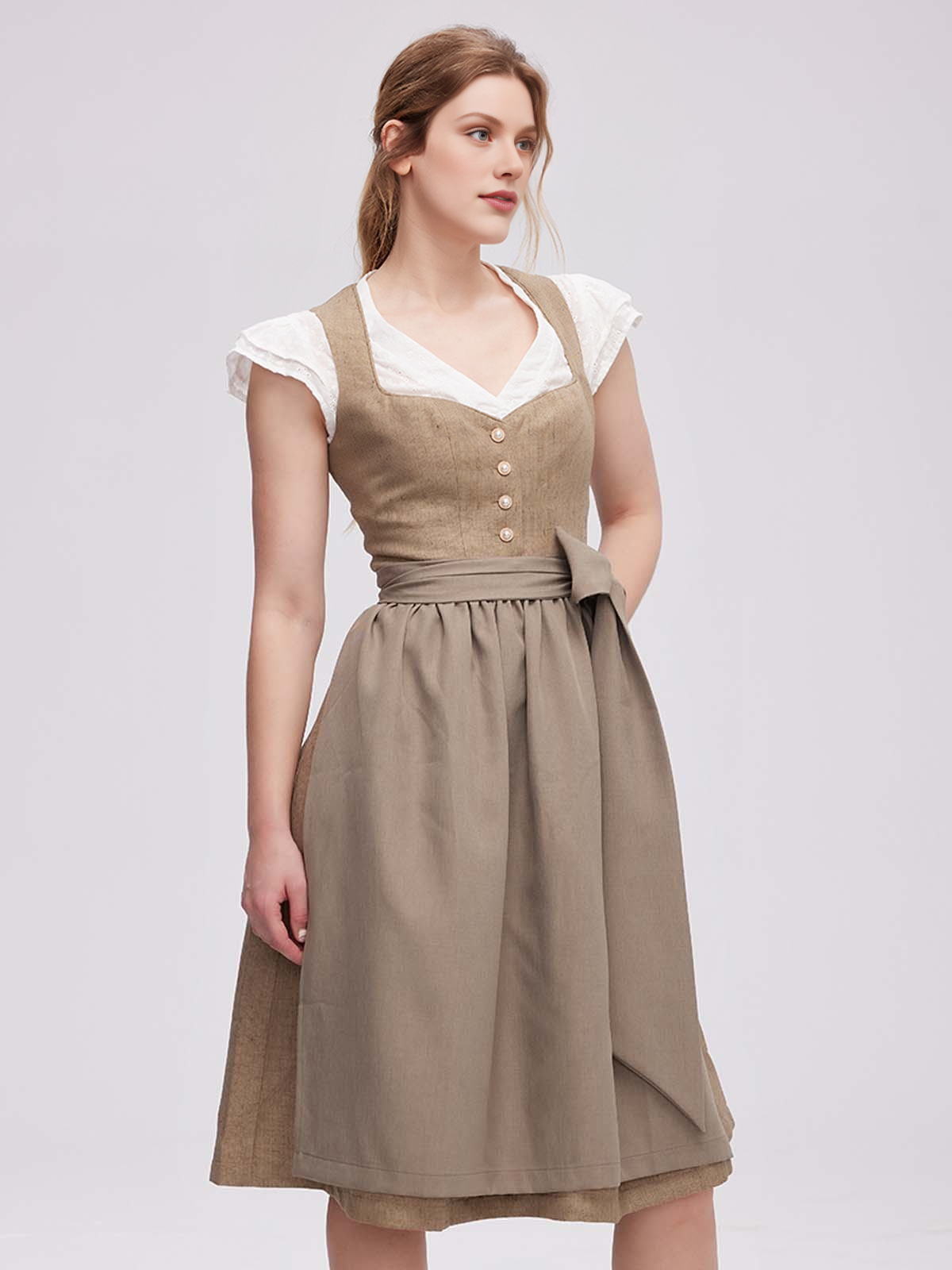 Dirndl mit Reißverschluss in Grün