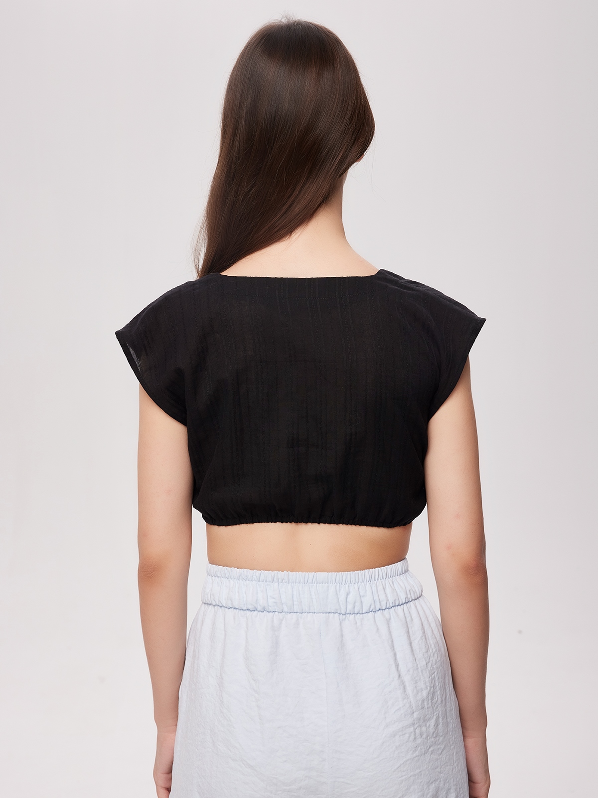 Dirndlbluse hochgeschlossen schwarz