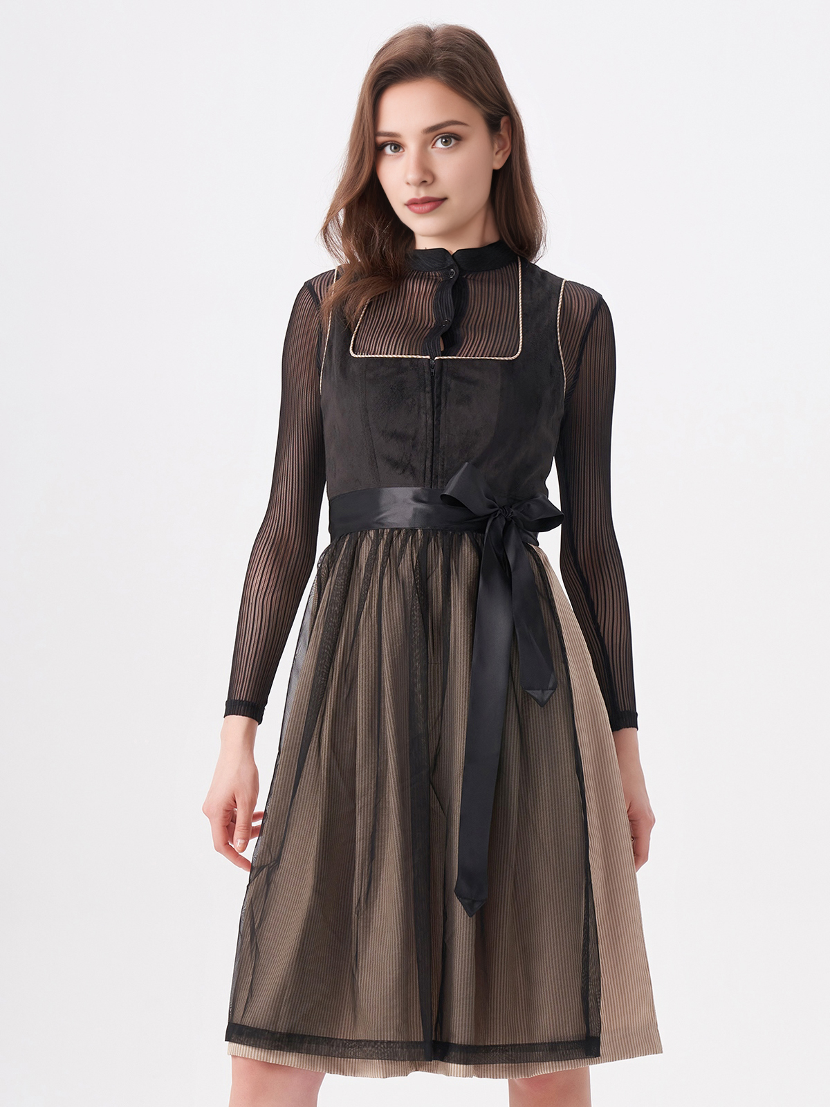 Dunkelgrünes Samt Dirndl