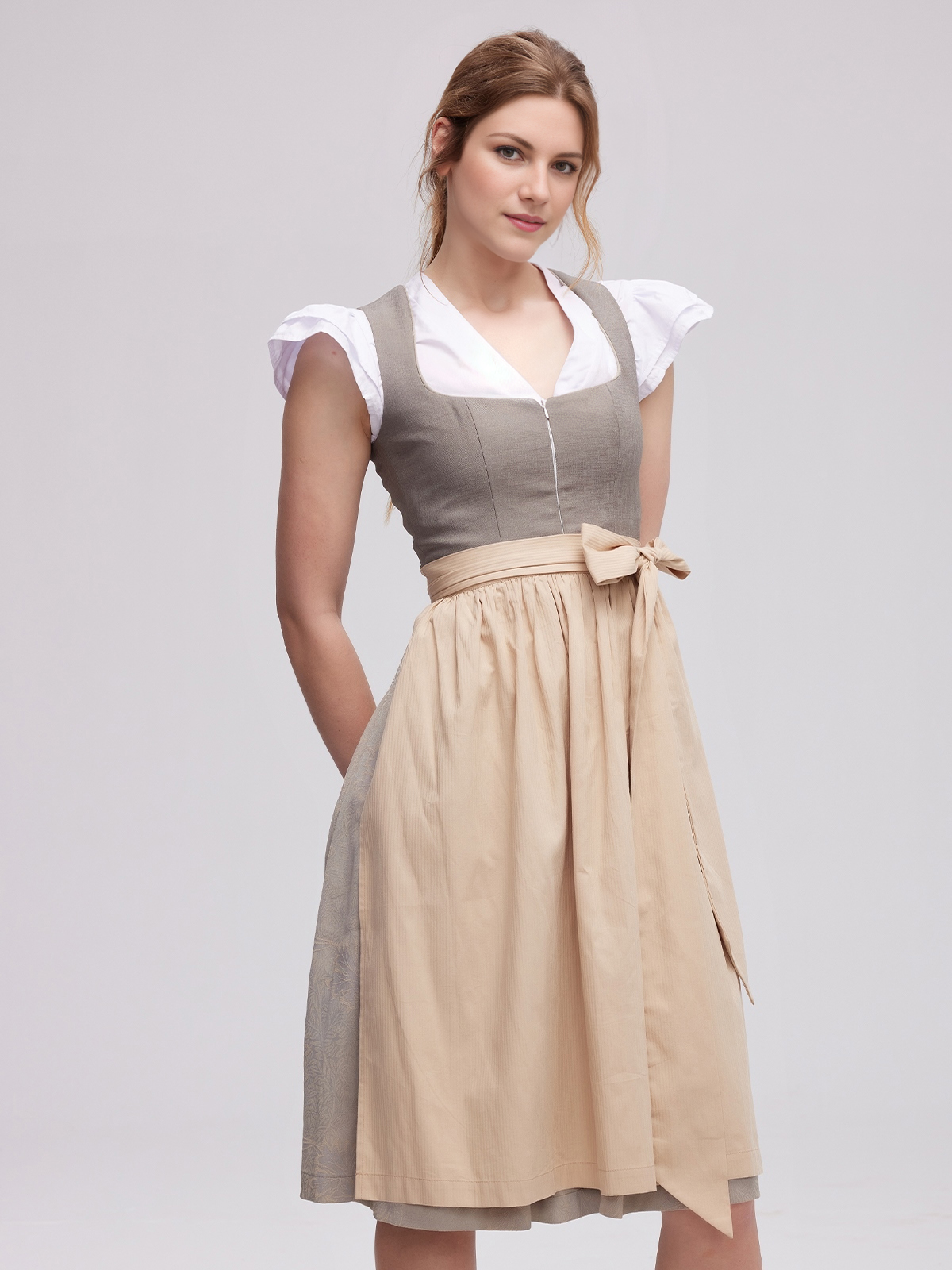 Dirndl Beige Samt