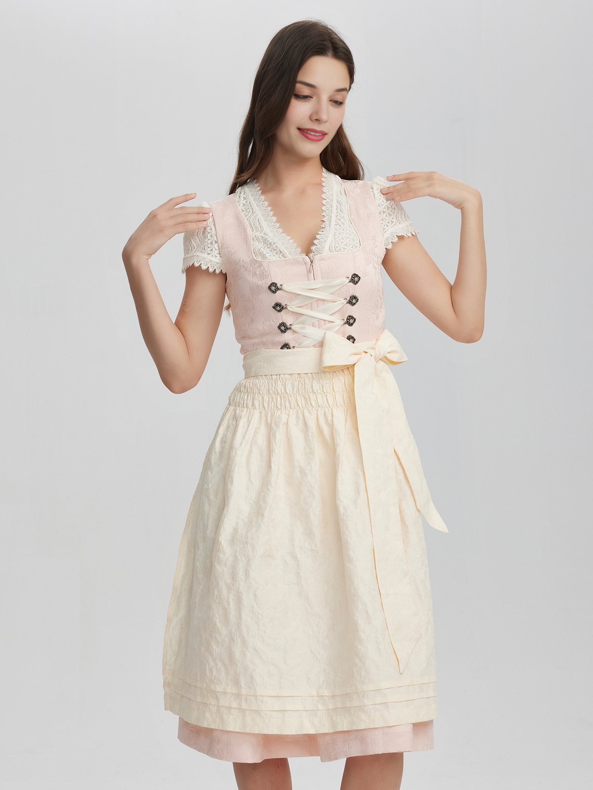 Dirndl Grün Rosa
