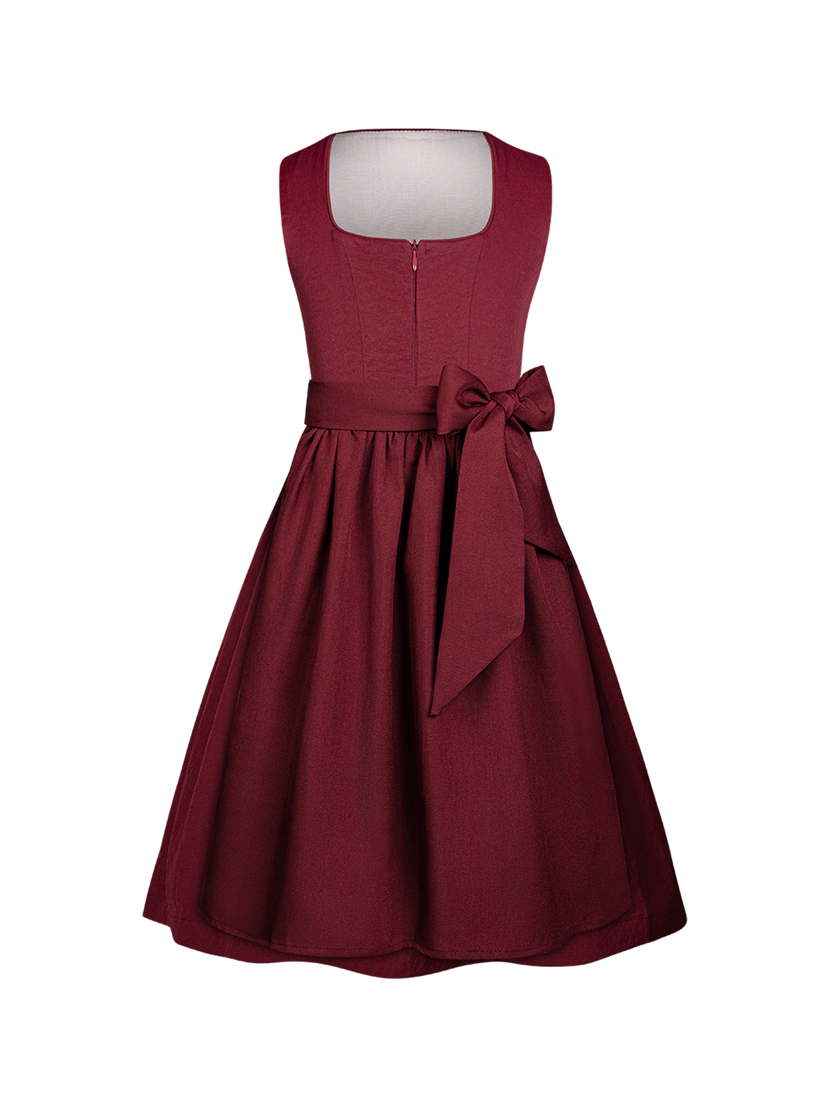 Reduziertes Dirndl in Rot mit schlichtem Design