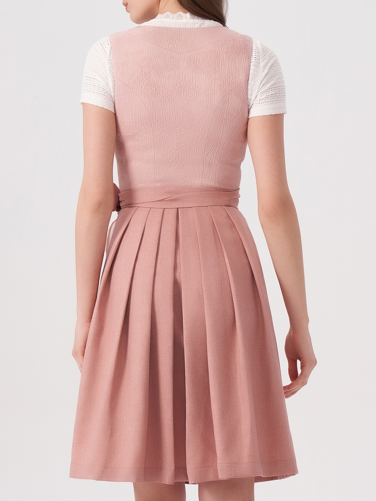 Dirndlbluse kurzarm spitze in Rosa