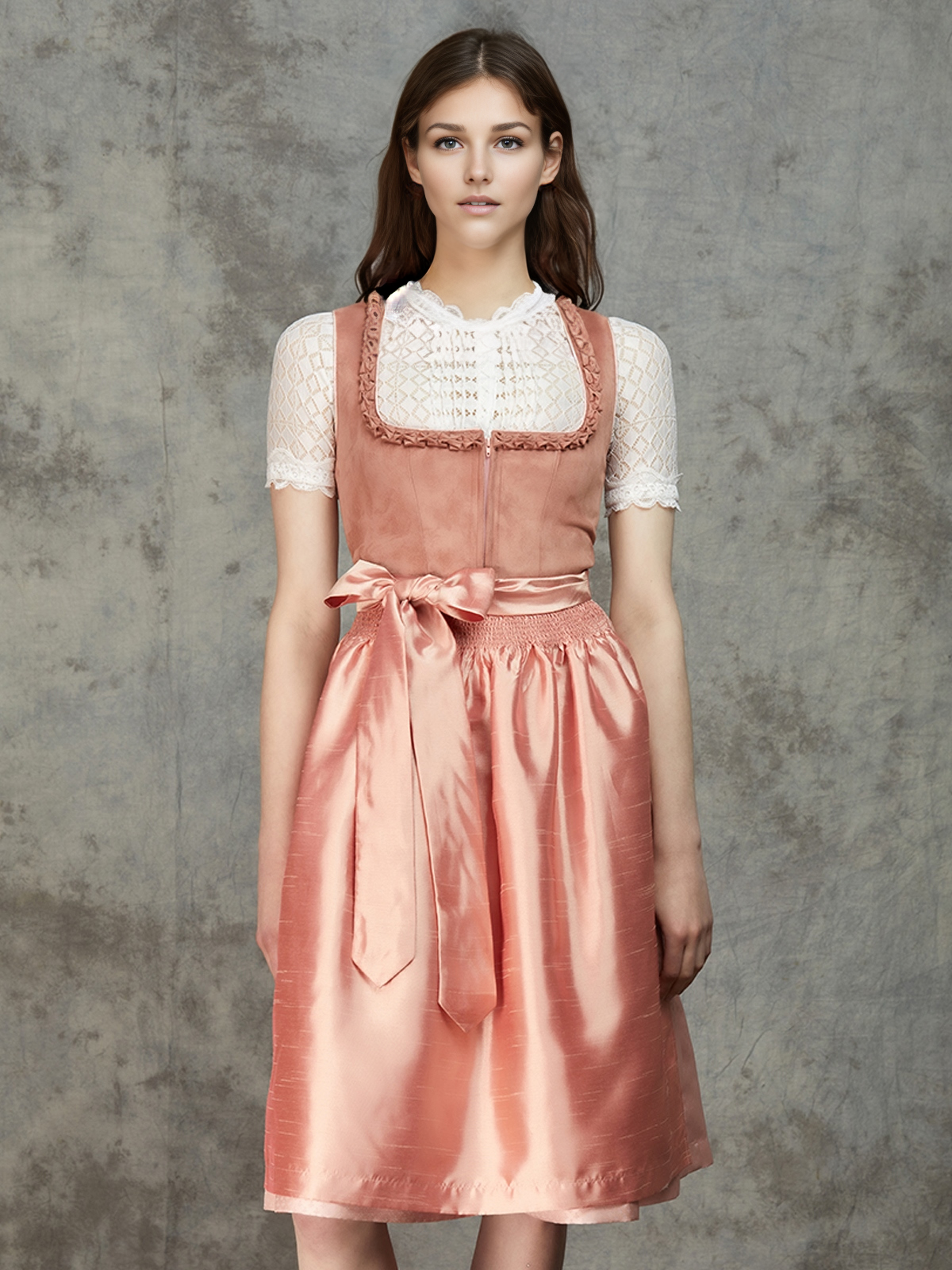 Ein bezauberndes rosa Dirndl mit aufwendigen Details