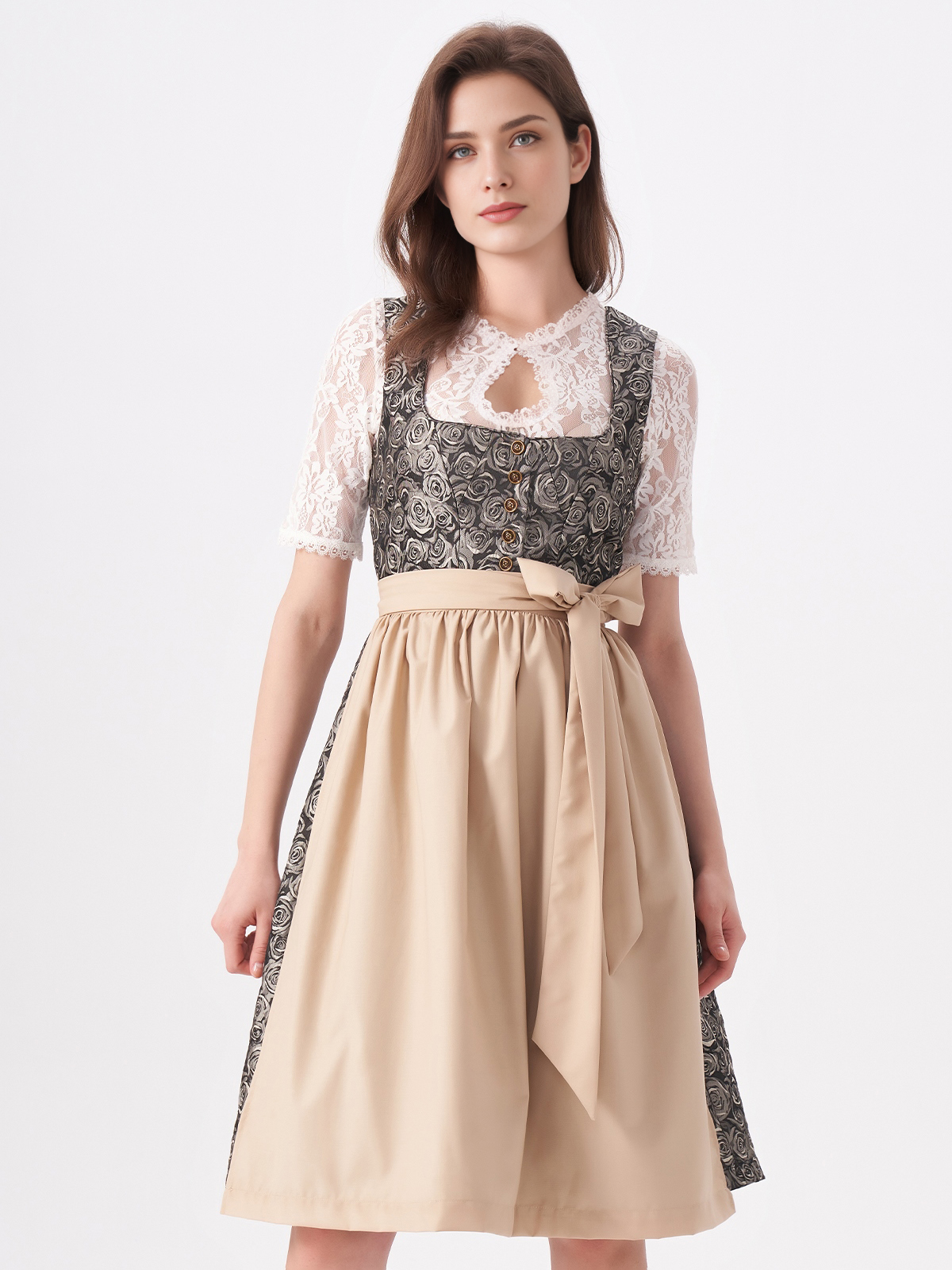 Stilvolles gelbes Dirndl