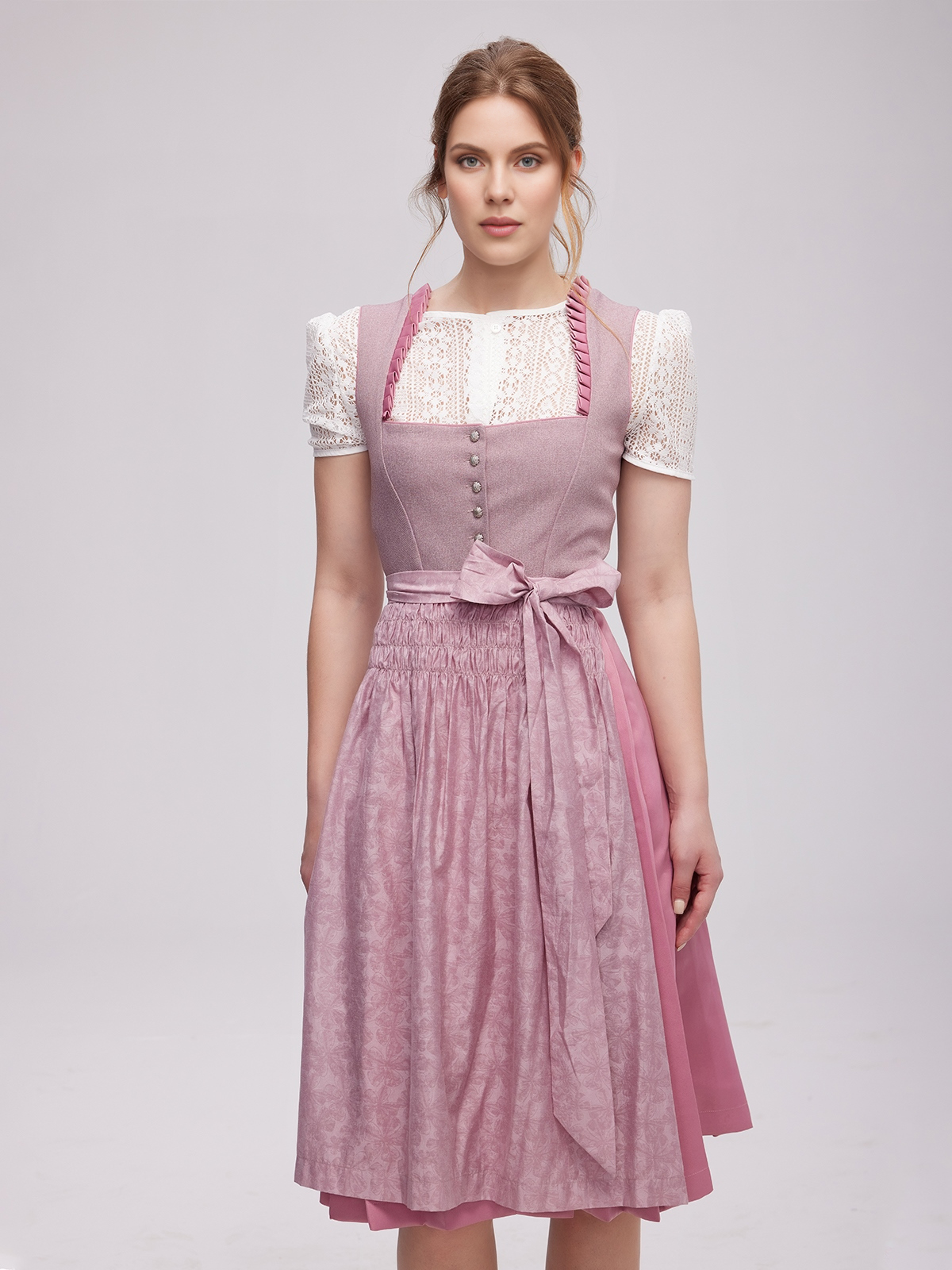 Dirndl Grau Samt in eleganter Ausführung